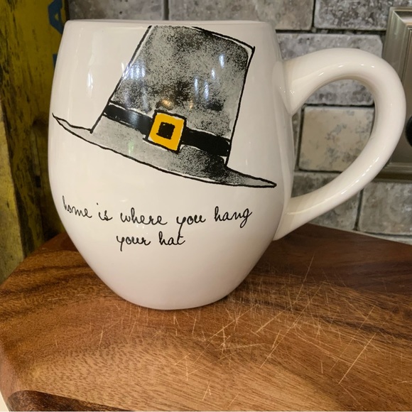 Rae Dunn Home Is Where You Hang Your Hat Thanksgiving Fall Coffee Mug - Picture 1 of 5